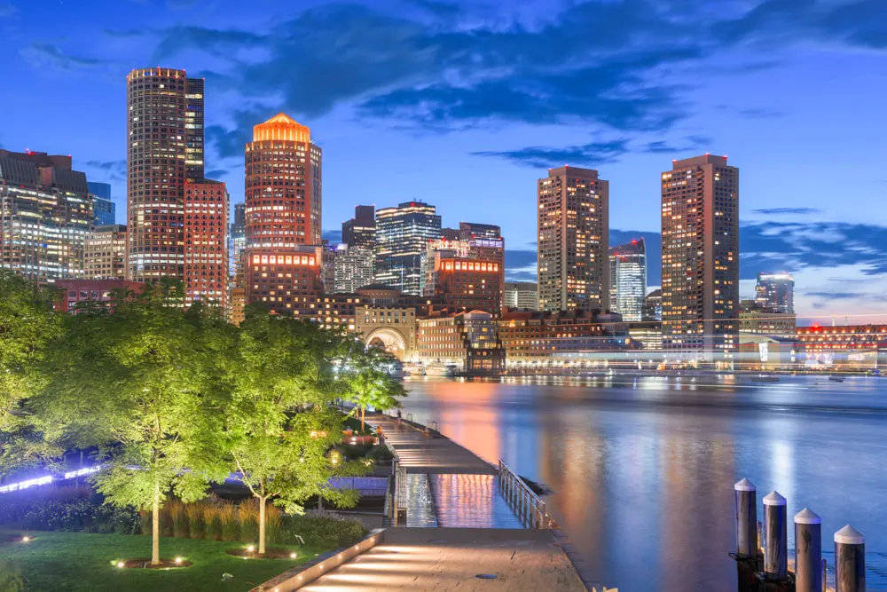 Boston skyline representing Viva Wellness Center's hormone therapy services